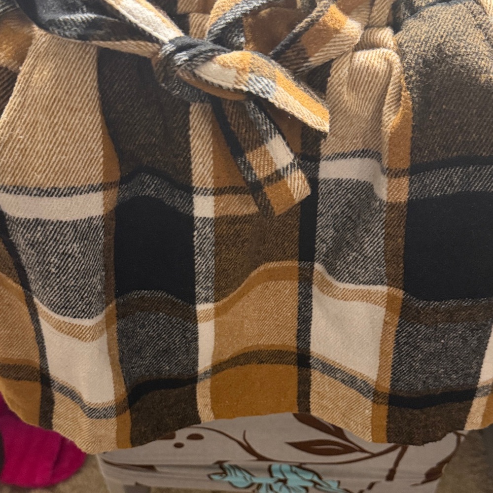 Plaid Skirt with Bow Detail